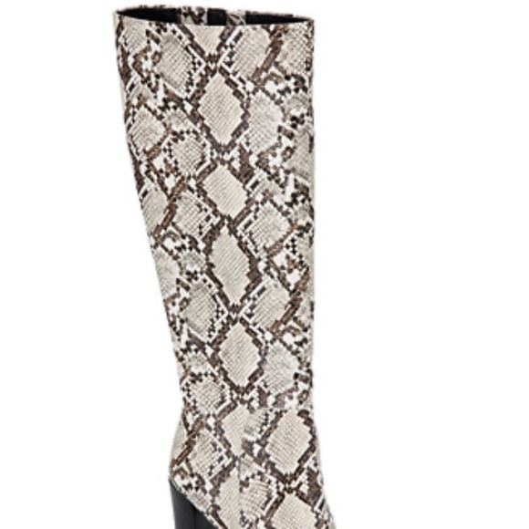 Kenneth Cole New York Shoes - Kenneth Cole new york Justin block-heel tall snake print boots size 8m and 8.5m